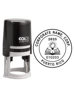 TRR-50-B-01 Custom Round Stamp Logo
